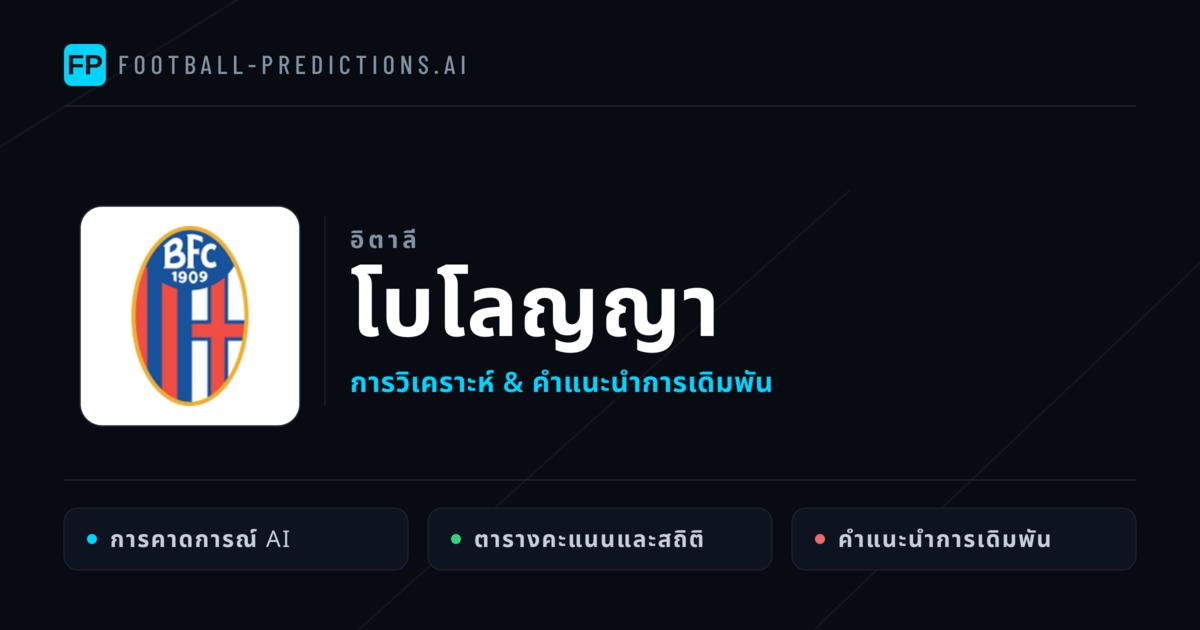 โบโลญญา การวิเคราะห์และสถิติ