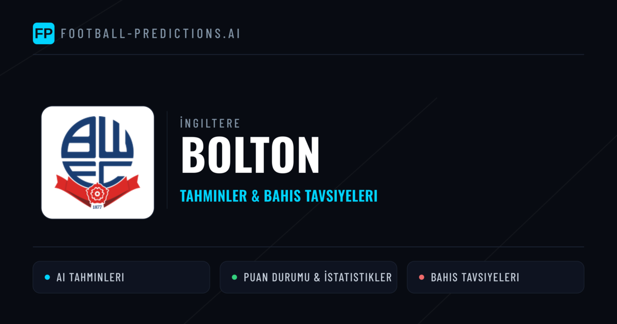 Bolton Tahminleri & İstatistikler