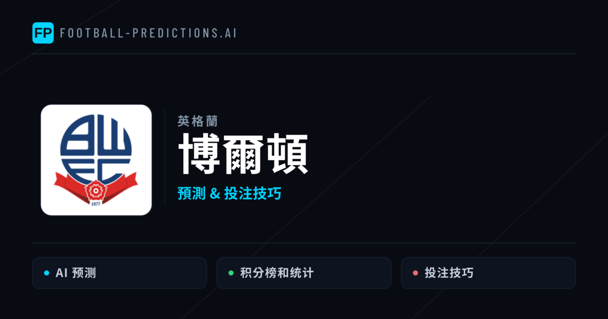 博爾頓 運彩分析|足球預測與數據