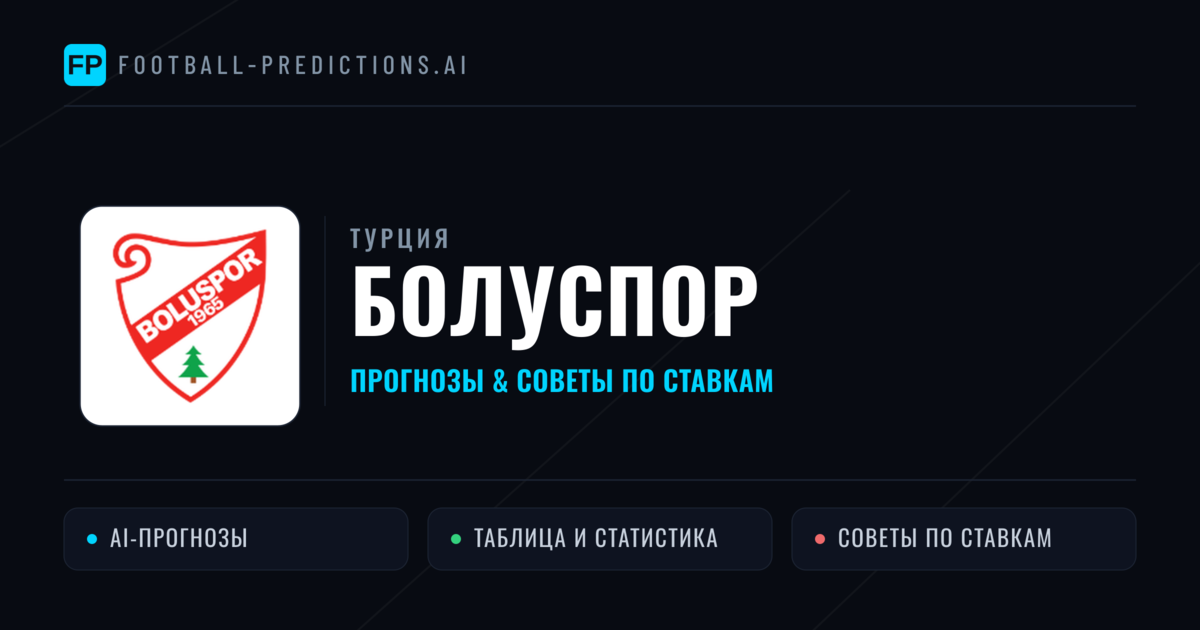 Болуспор прогнозы и статистика