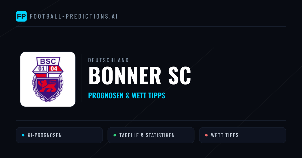 Bonner SC Prognosen & Statistiken