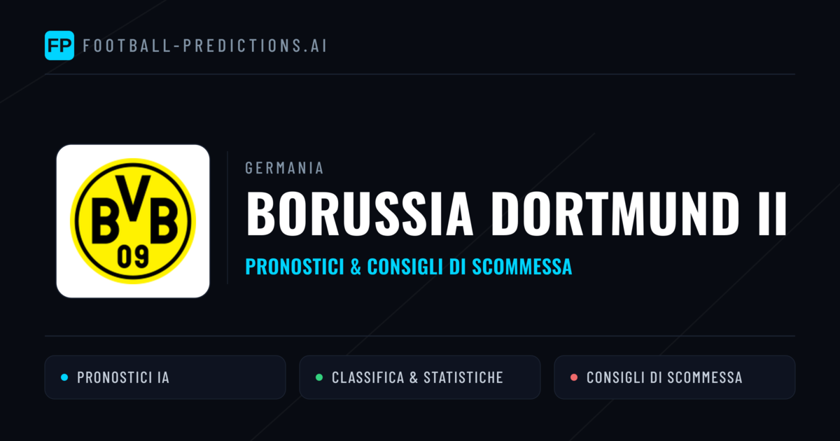 Pronostici e Statistiche Borussia Dortmund II