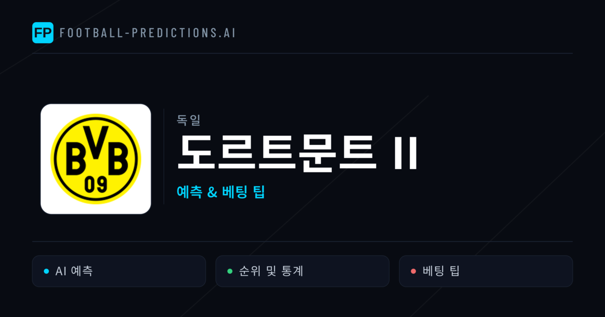 도르트문트 II 축구 예측 & 통계