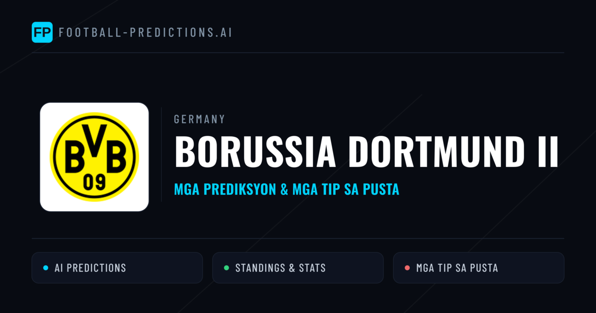 Borussia Dortmund II Predictions & Stats