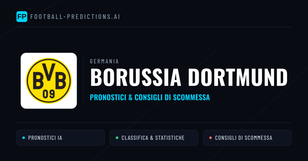 Pronostici e Statistiche Borussia Dortmund
