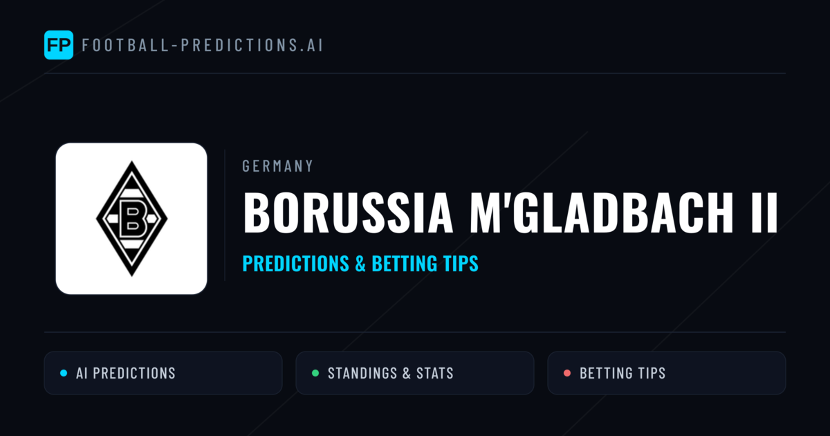Borussia M'gladbach II Predictions & Stats
