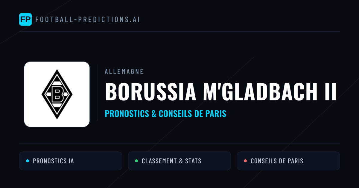 Borussia M'Gladbach II Pronostics & Statistiques