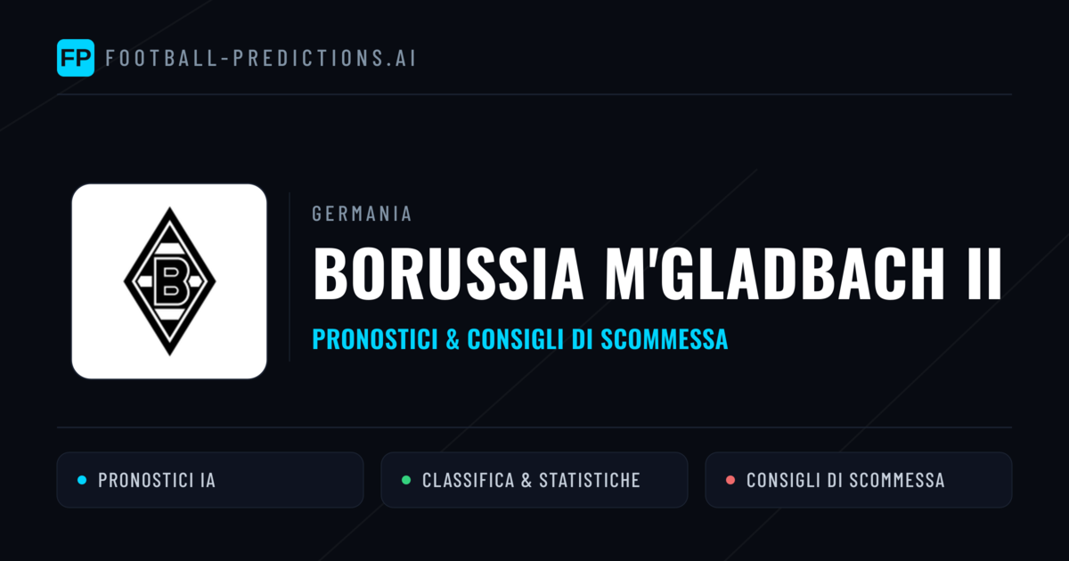 Pronostici e Statistiche Borussia M'Gladbach II