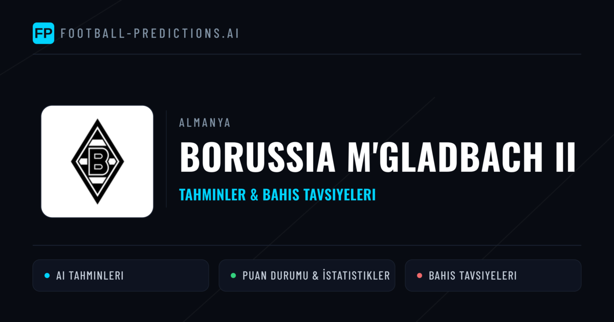 Borussia M'gladbach II Tahminleri & İstatistikler