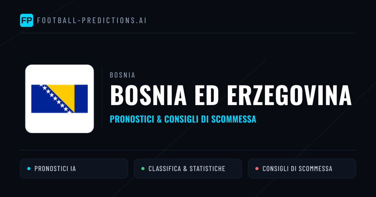 Pronostici e Statistiche Bosnia ed Erzegovina