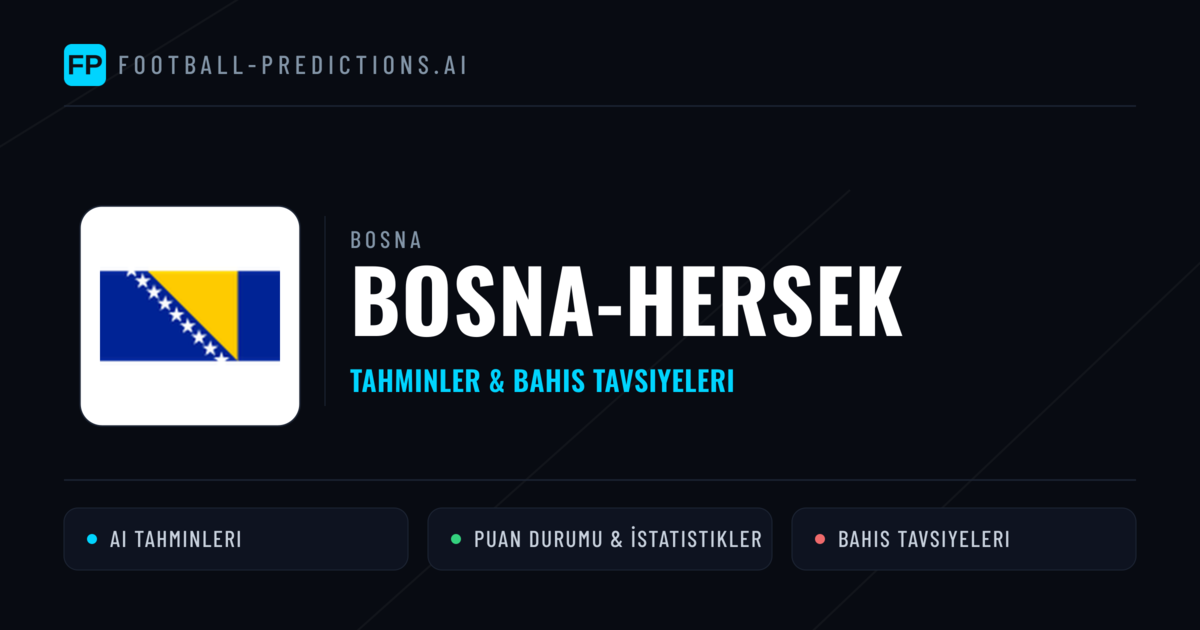 Bosna-Hersek Tahminleri & İstatistikler