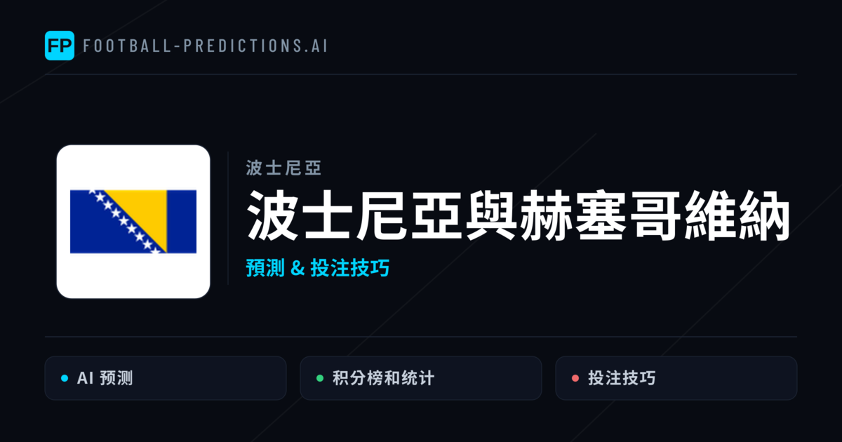 波士尼亞與赫塞哥維納 運彩分析|足球預測與數據