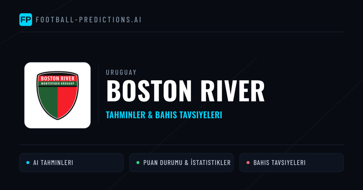 Boston River Tahminleri & İstatistikler