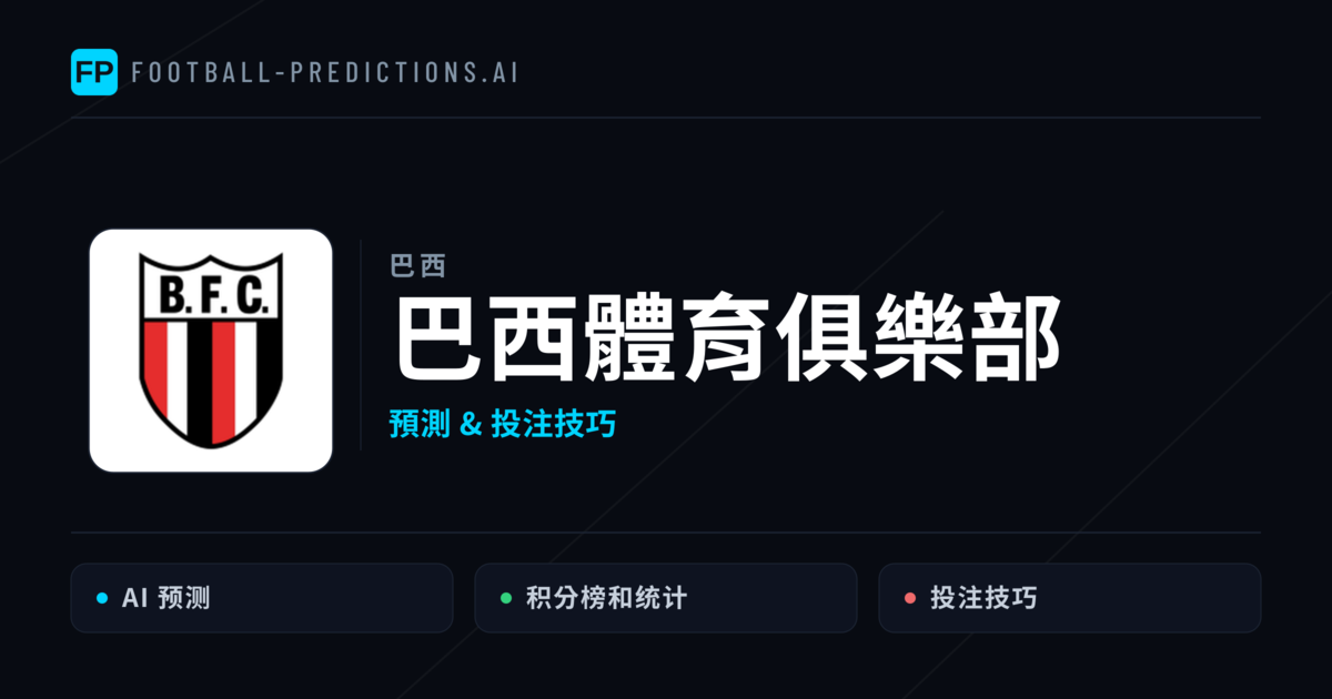 巴西體育俱樂部 運彩分析|足球預測與數據