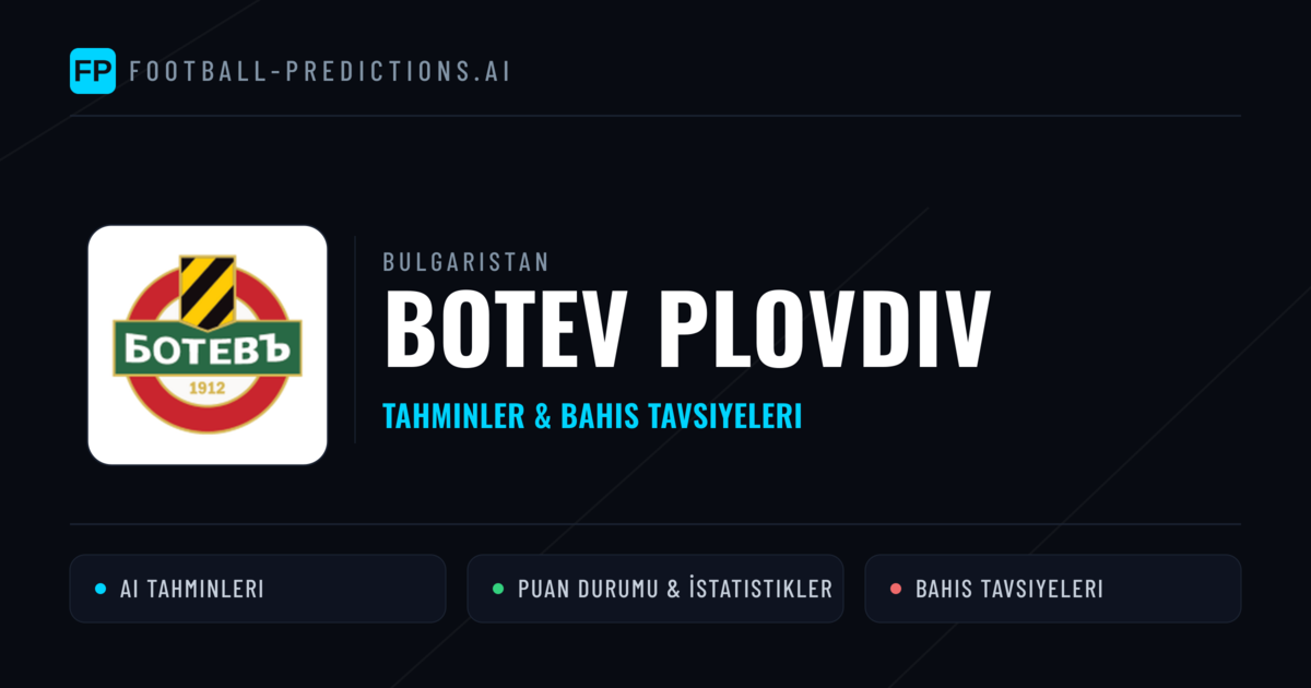 Botev Plovdiv Tahminleri & İstatistikler