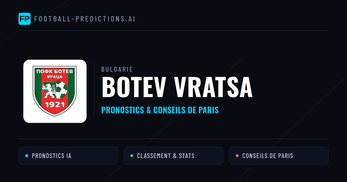 Botev Vratsa Pronostics & Statistiques