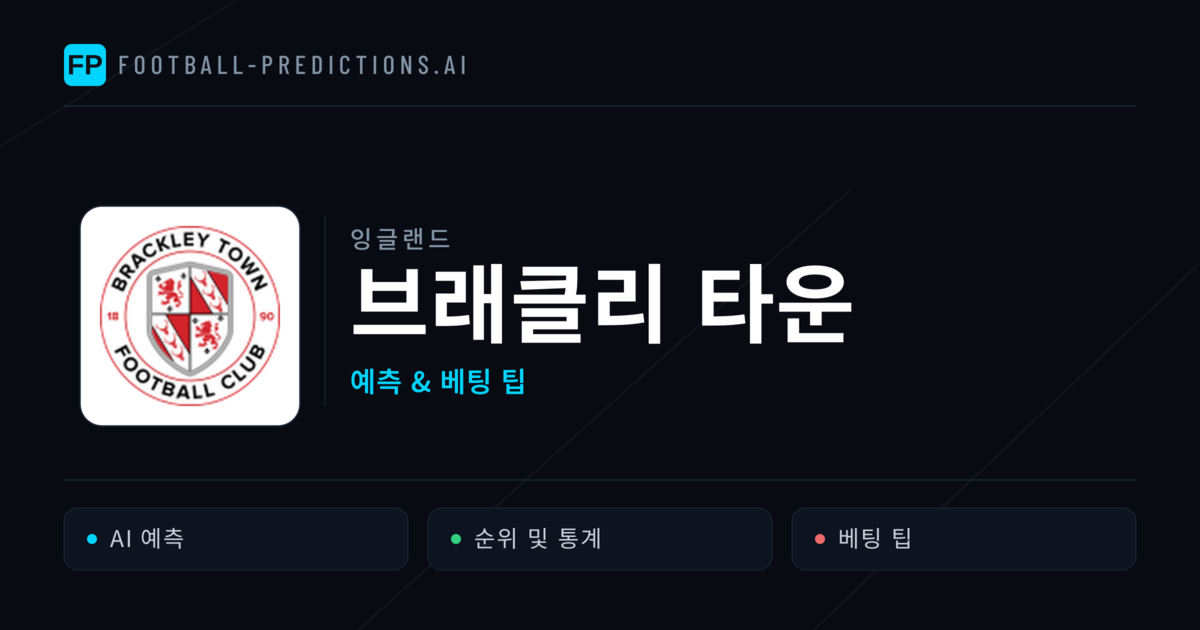 브래클리 타운 축구 예측 & 통계
