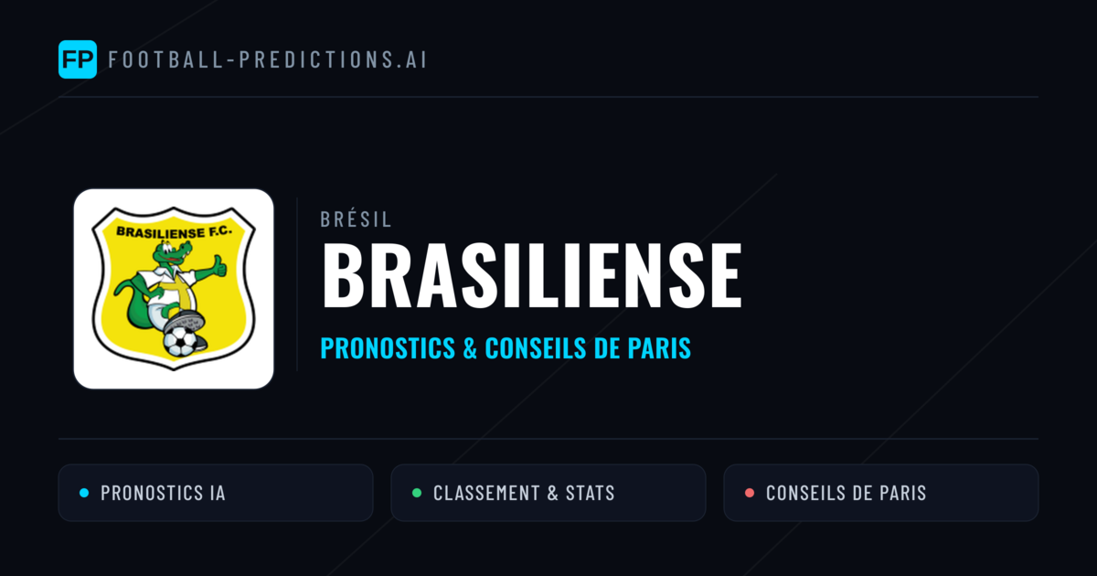 Brasiliense Pronostics & Statistiques
