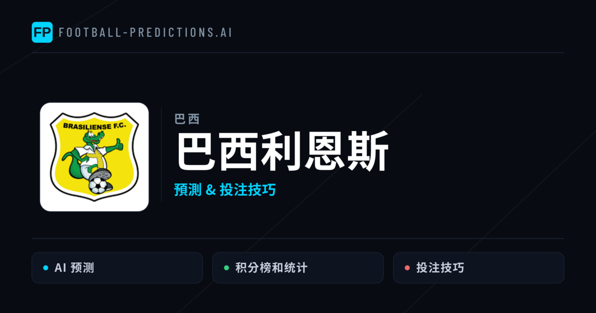 巴西利恩斯 運彩分析|足球預測與數據
