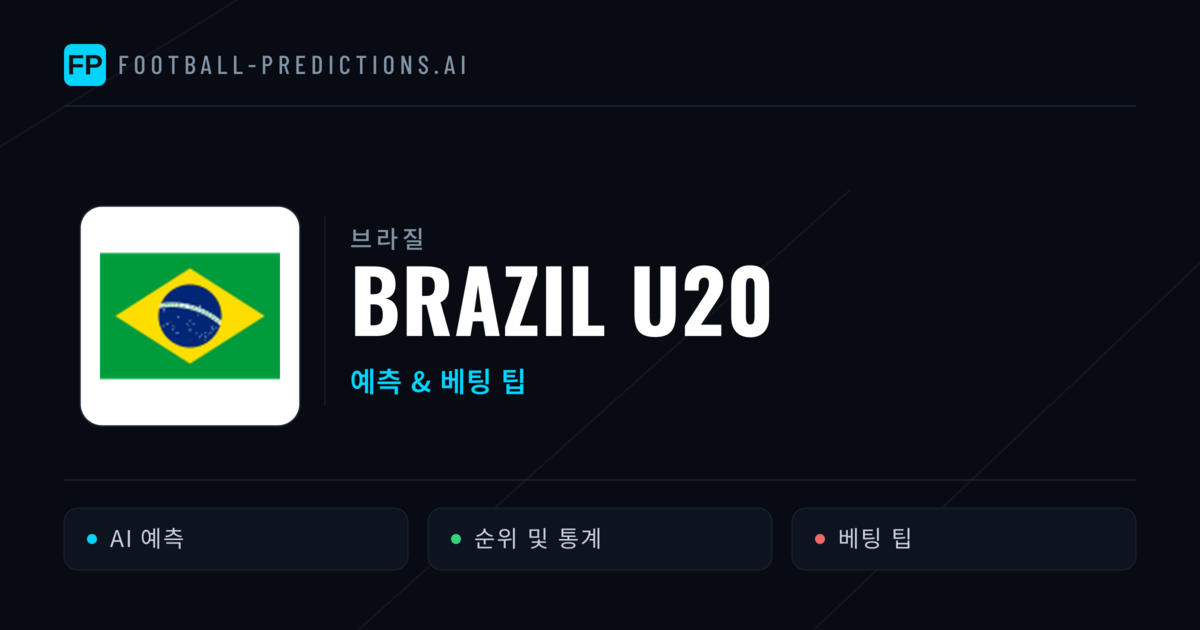 Brazil U20 축구 예측 & 통계
