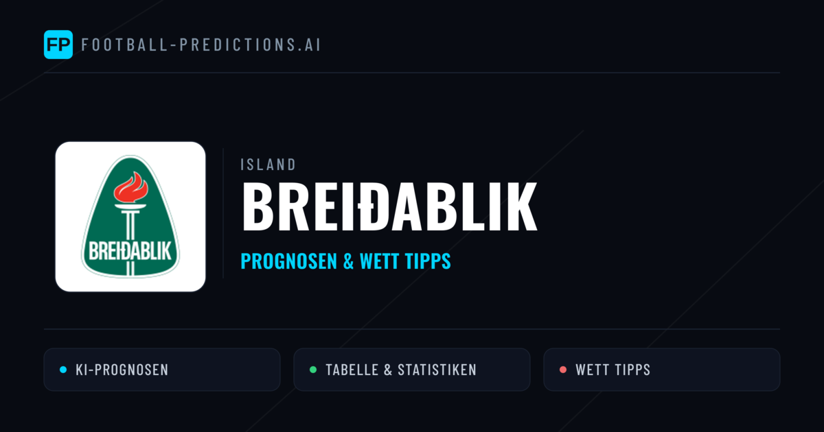Breiðablik Prognosen & Statistiken
