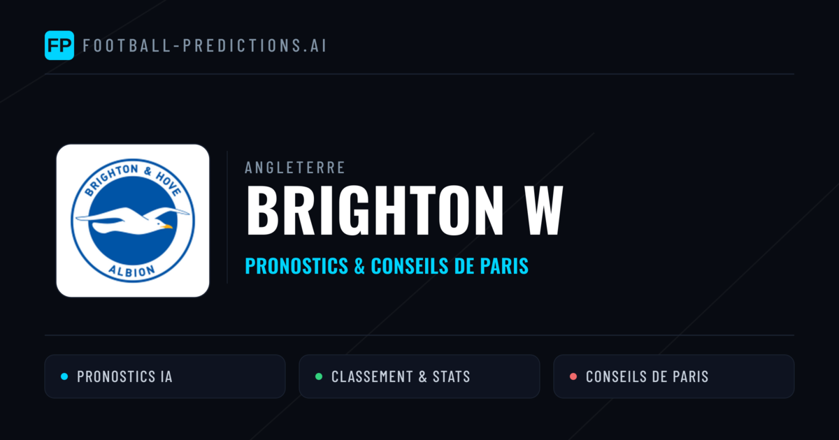 Brighton W Pronostics & Statistiques