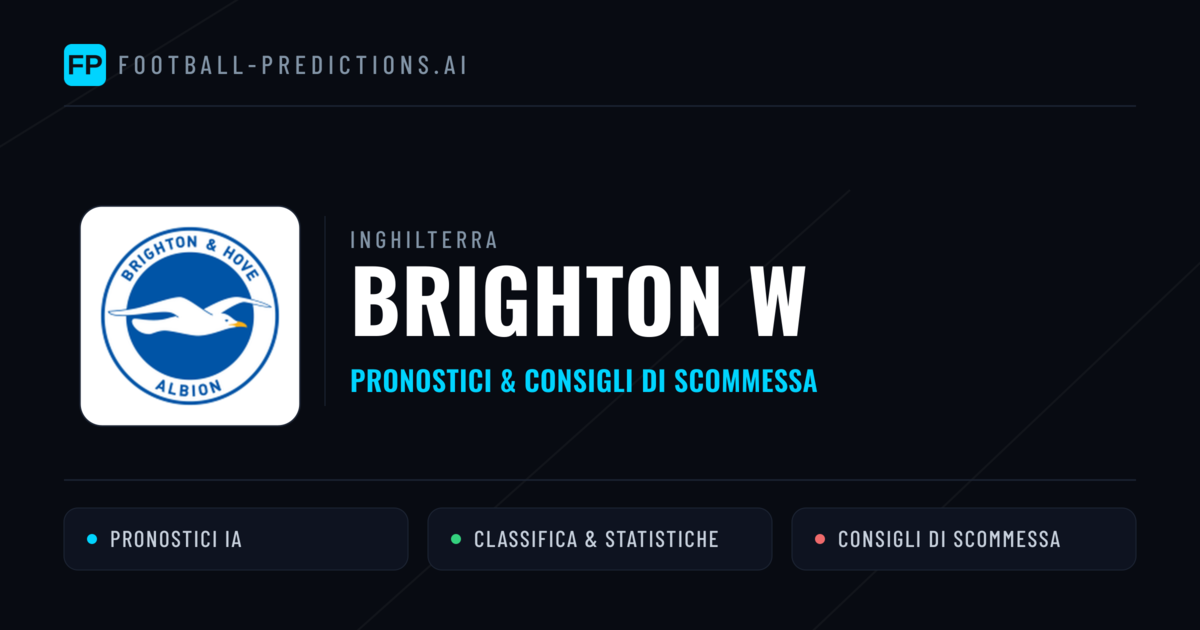 Pronostici e Statistiche Brighton W