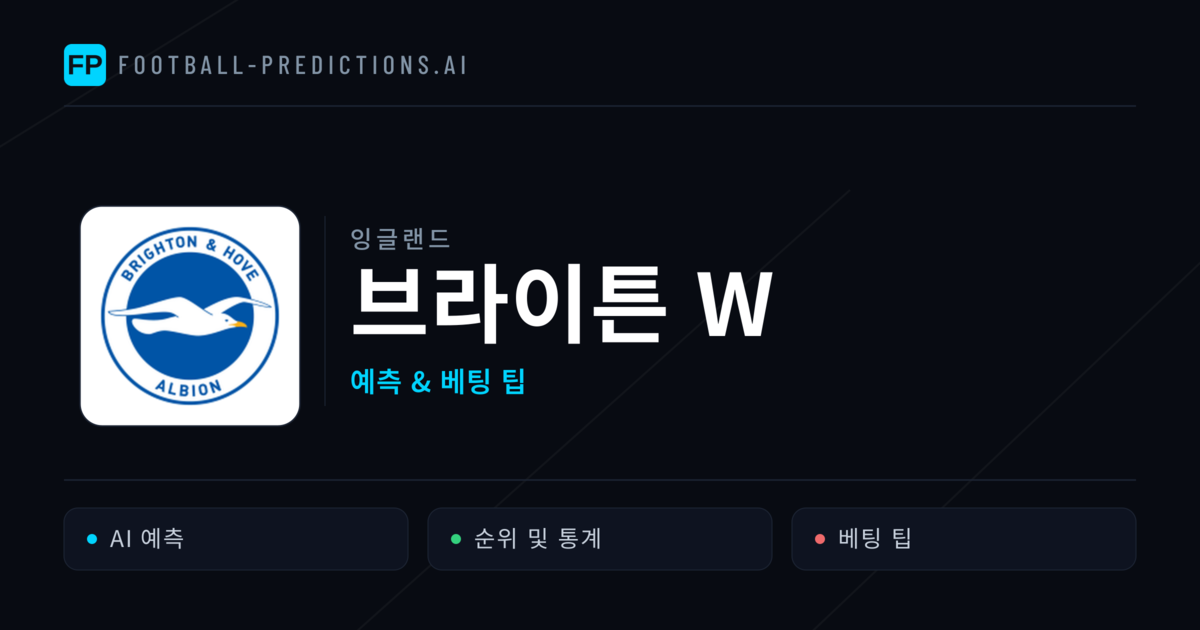 브라이튼 W 축구 예측 & 통계