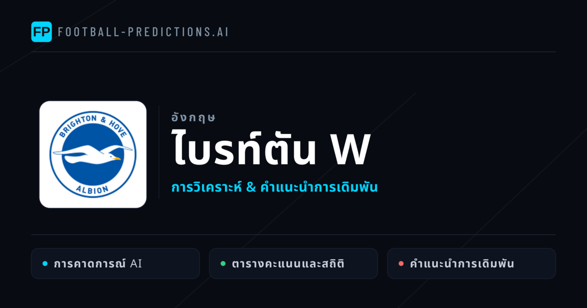 ไบรท์ตัน W การวิเคราะห์และสถิติ