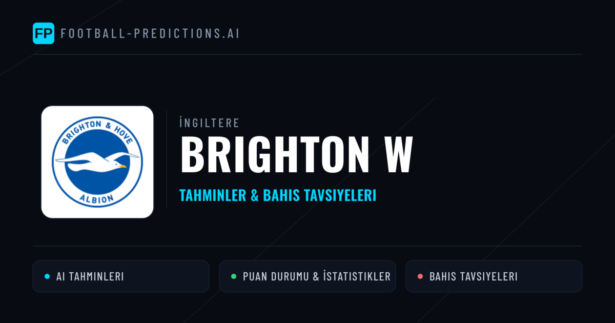 Brighton W Tahminleri & İstatistikler