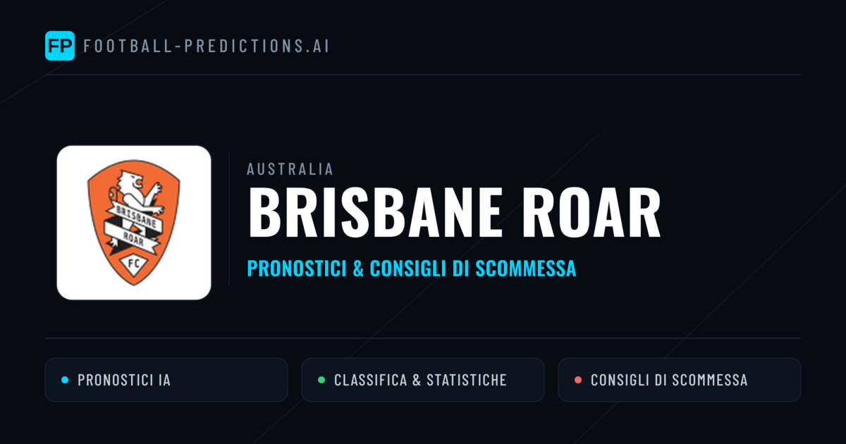 Pronostici e Statistiche Brisbane Roar