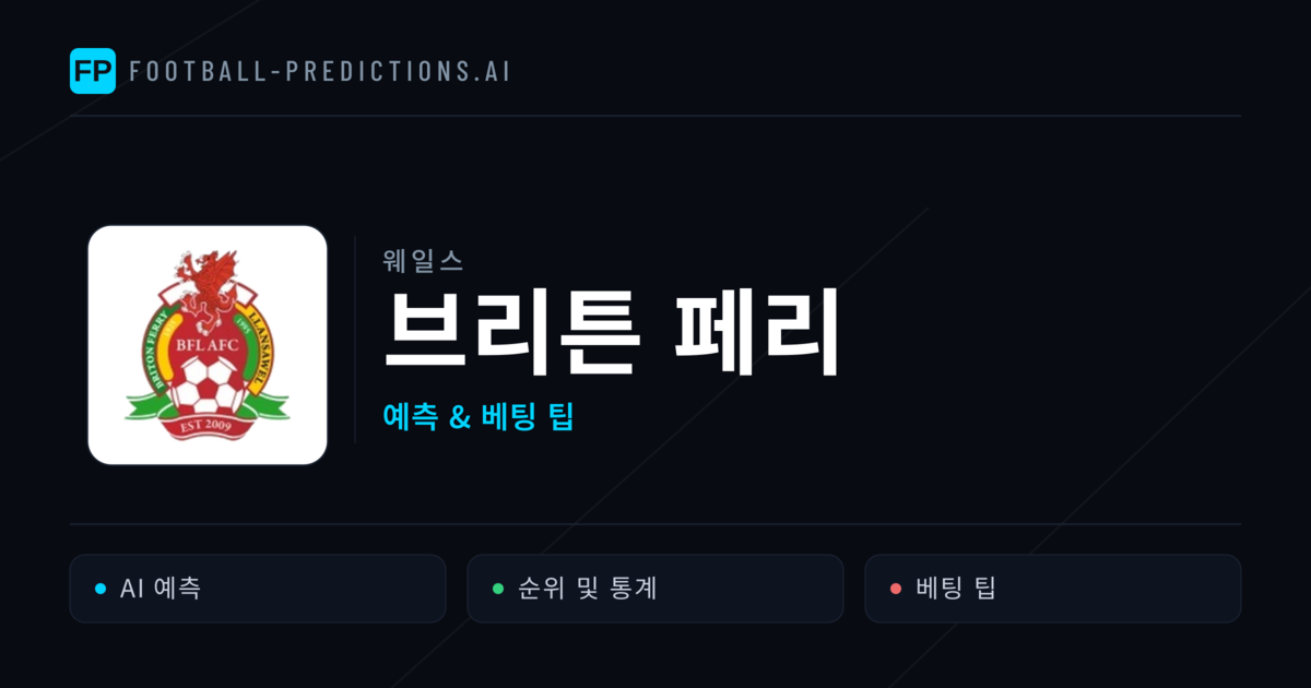 브리튼 페리 축구 예측 & 통계