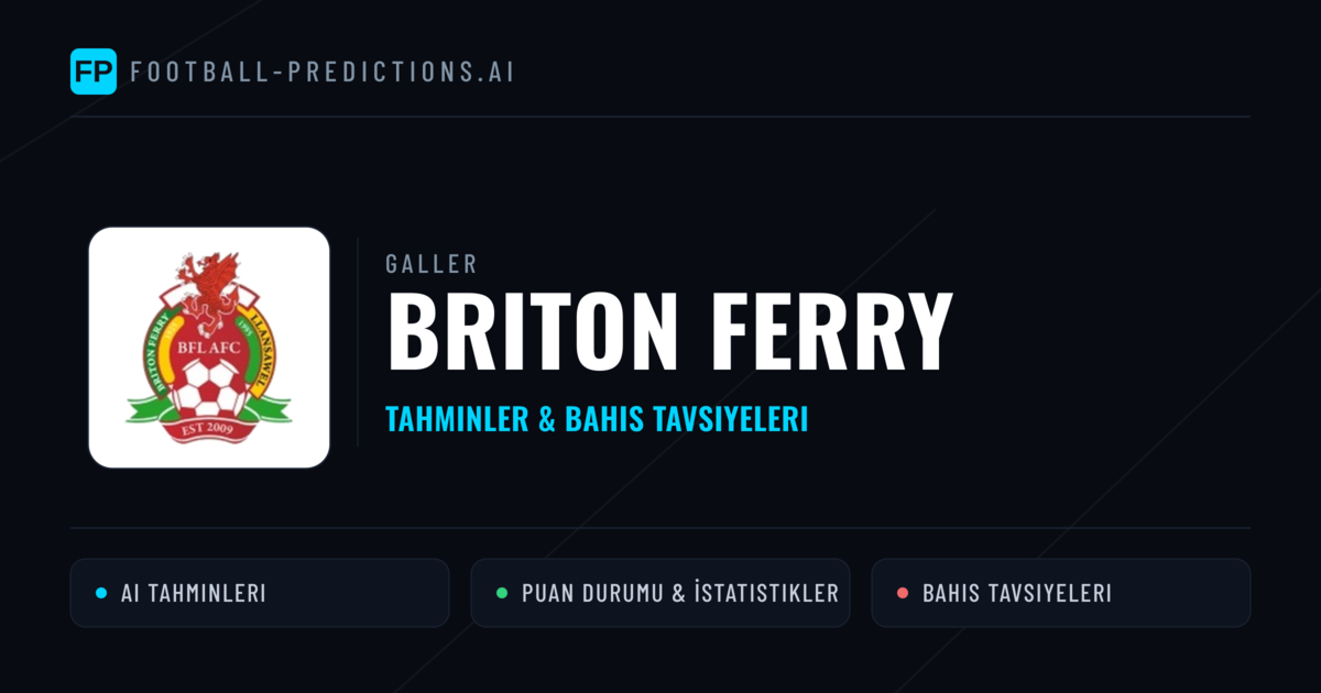 Briton Ferry Tahminleri & İstatistikler