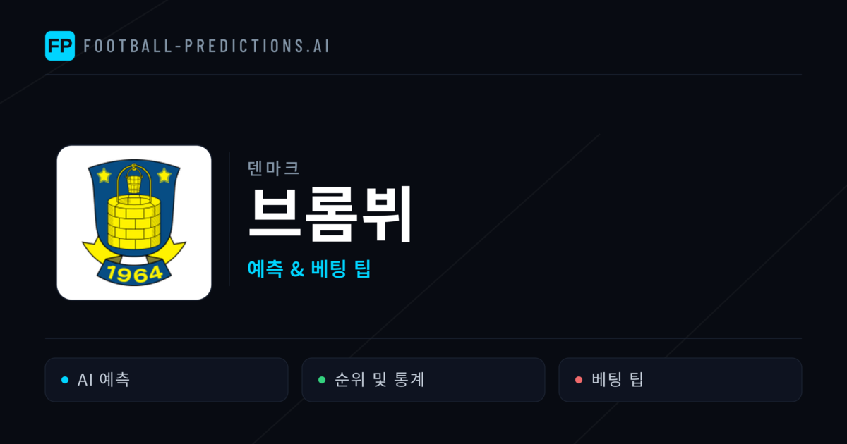 브롬뷔 축구 예측 & 통계