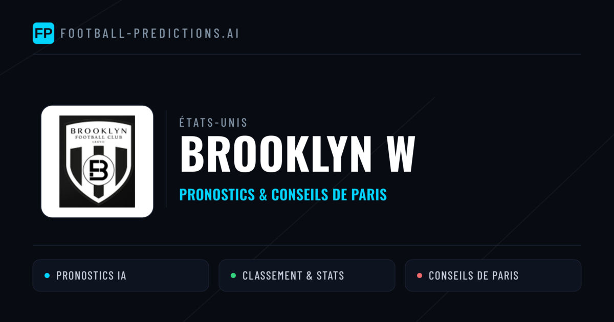 Brooklyn W Pronostics & Statistiques