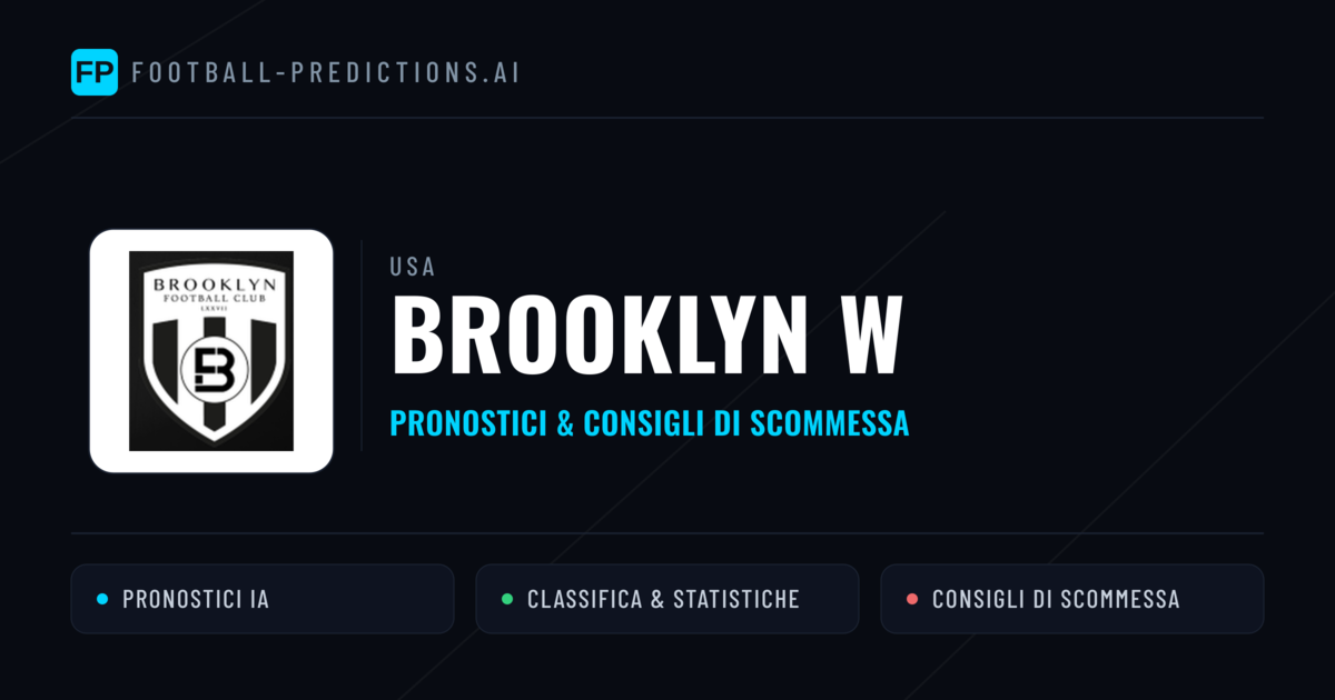 Pronostici e Statistiche Brooklyn W