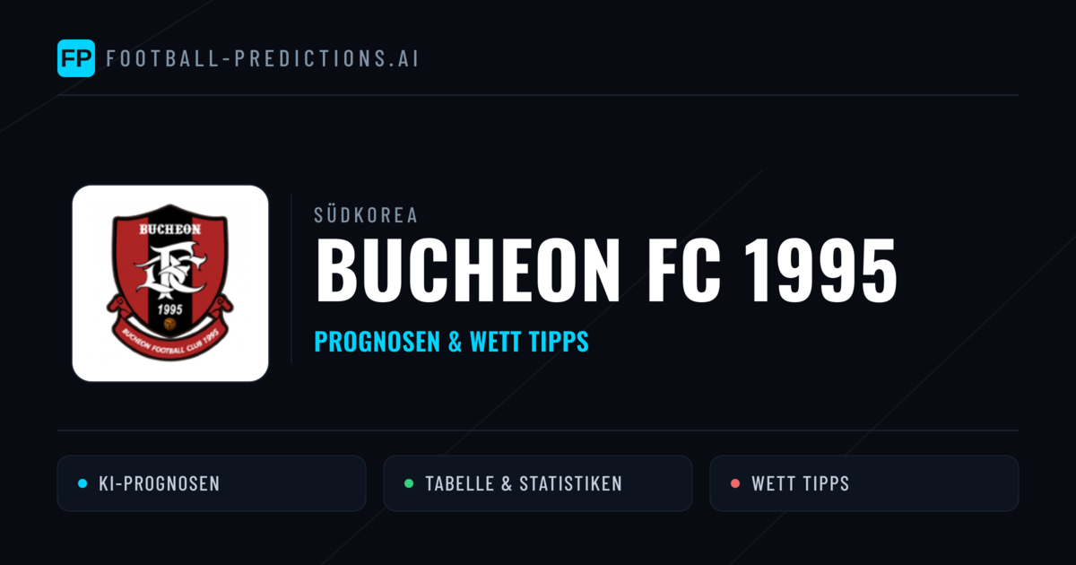 Bucheon FC 1995 Prognosen & Statistiken
