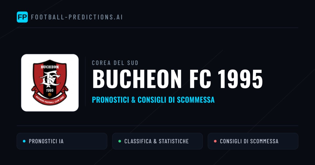 Pronostici e Statistiche Bucheon FC 1995