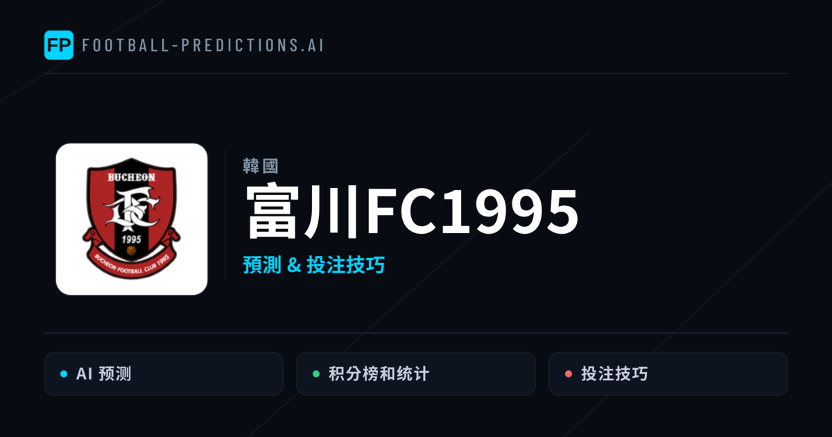 富川FC1995 運彩分析｜足球預測與數據