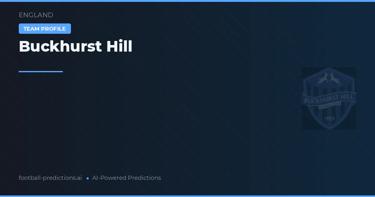 Buckhurst Hill Predictions & Stats