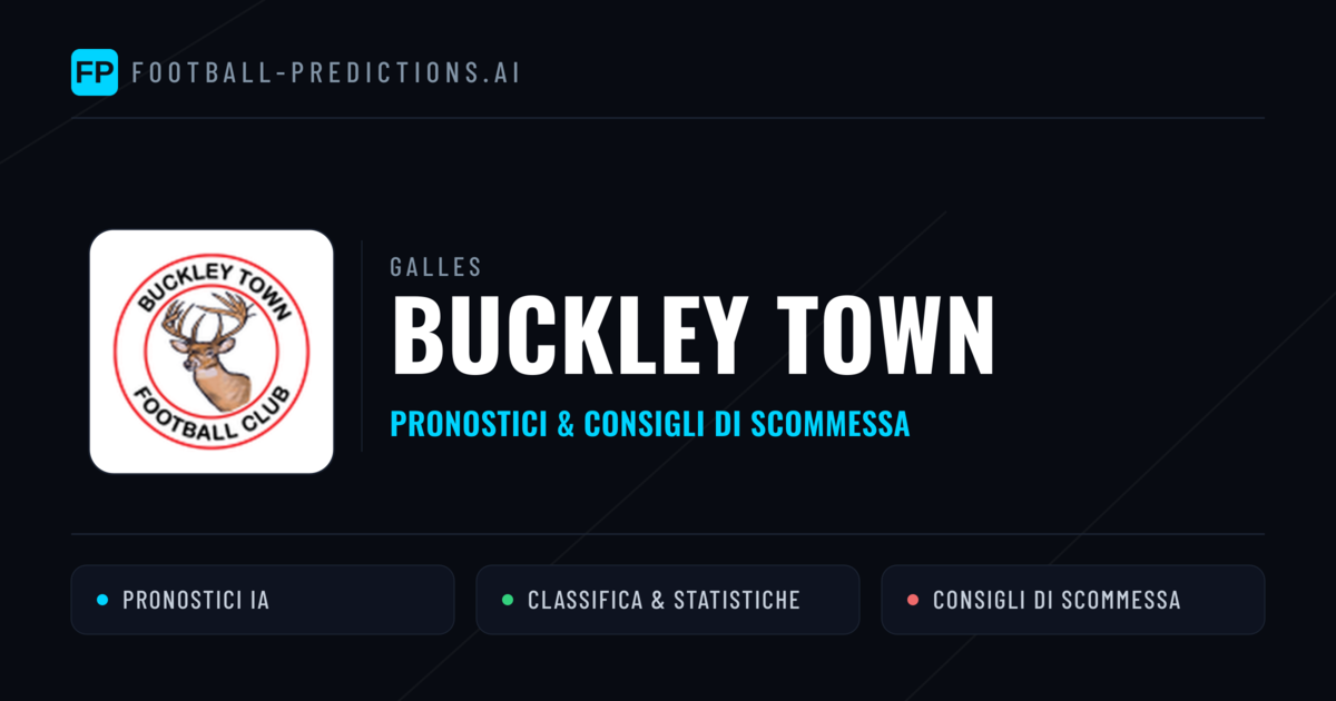 Pronostici e Statistiche Buckley Town