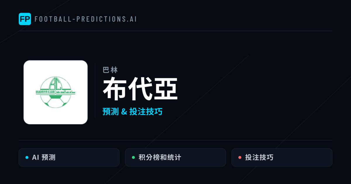 布代亞 運彩分析｜足球預測與數據