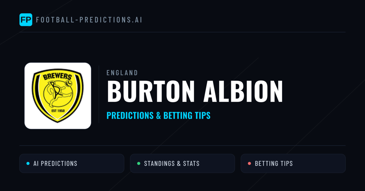 Burton Albion Predictions & Stats