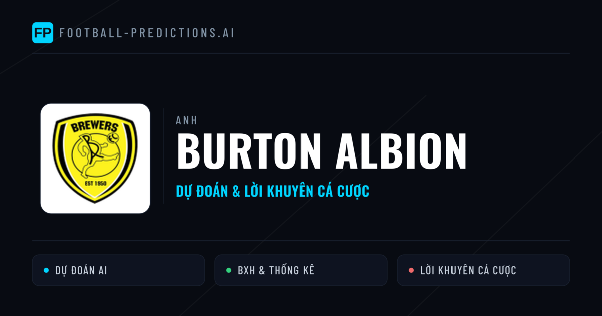 Burton Albion Dự đoán & Thống kê