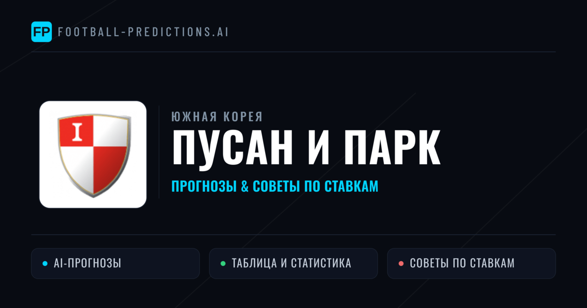 Пусан И Парк прогнозы и статистика