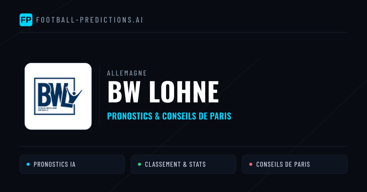 BW Lohne Pronostics & Statistiques