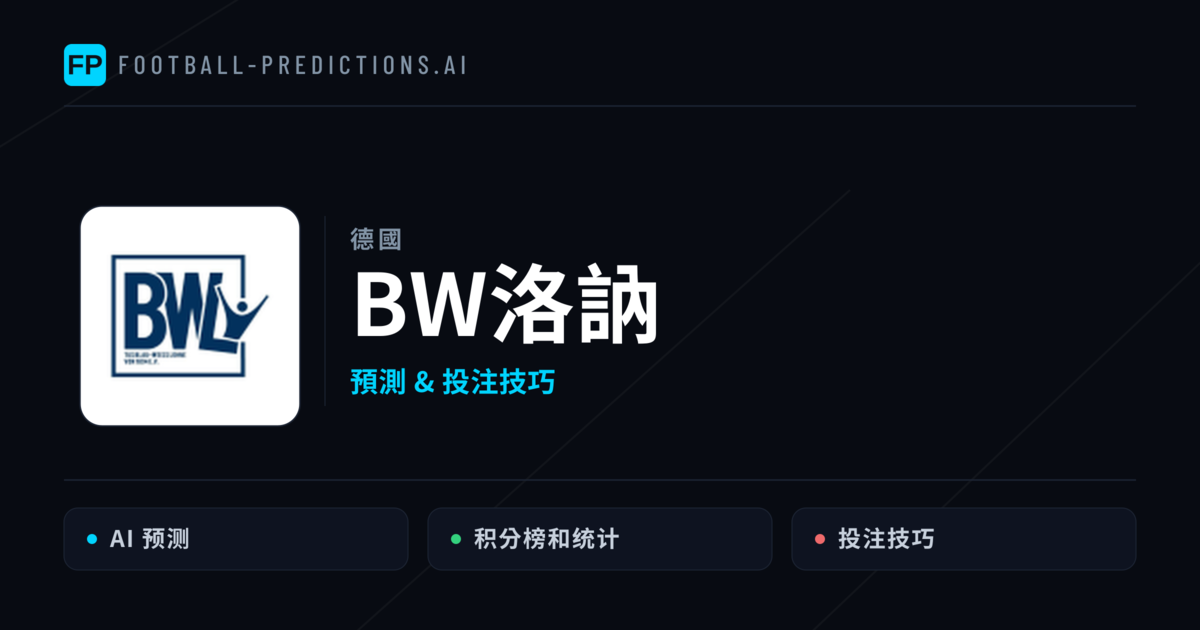 BW洛訥 運彩分析｜足球預測與數據