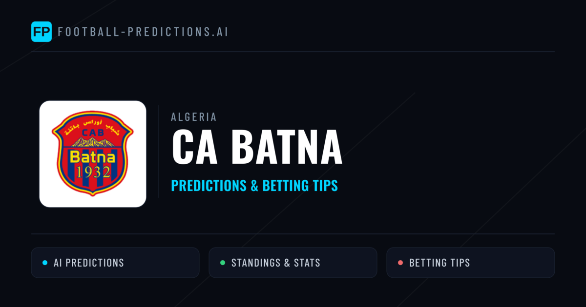 CA Batna Predictions & Stats