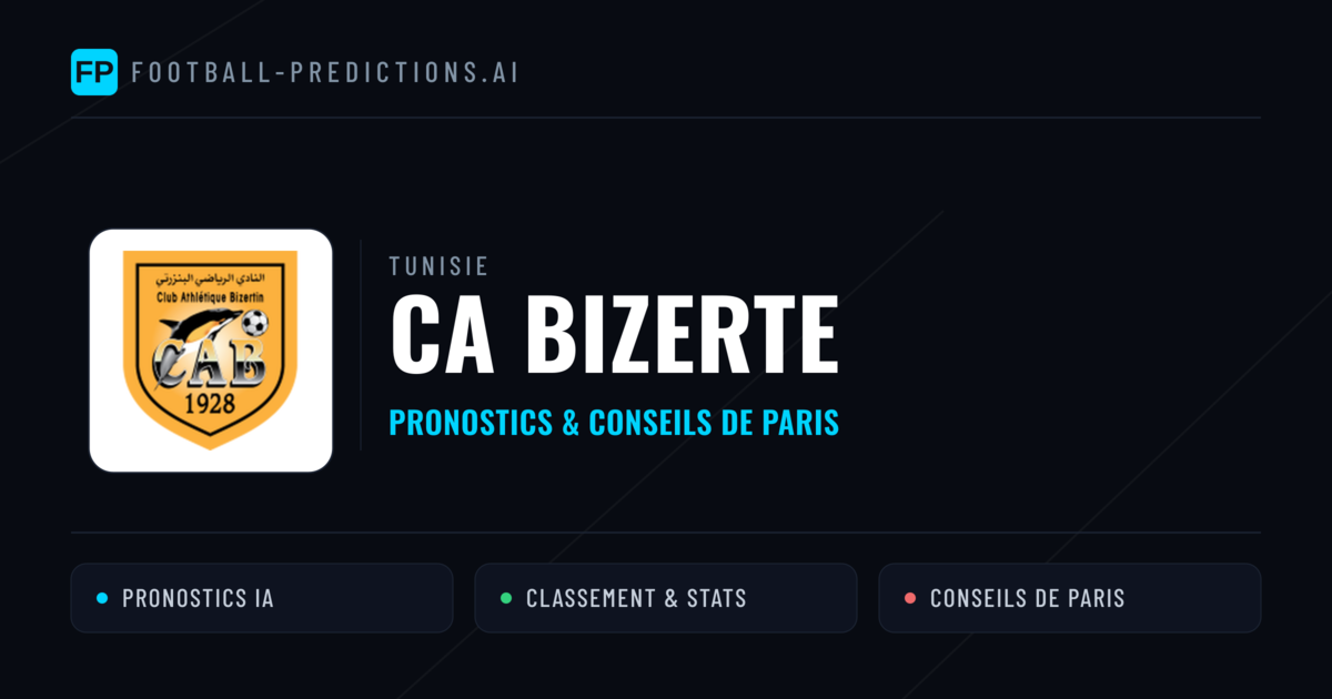 CA Bizerte Pronostics & Statistiques
