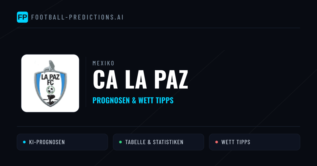 CA La Paz Prognosen & Statistiken
